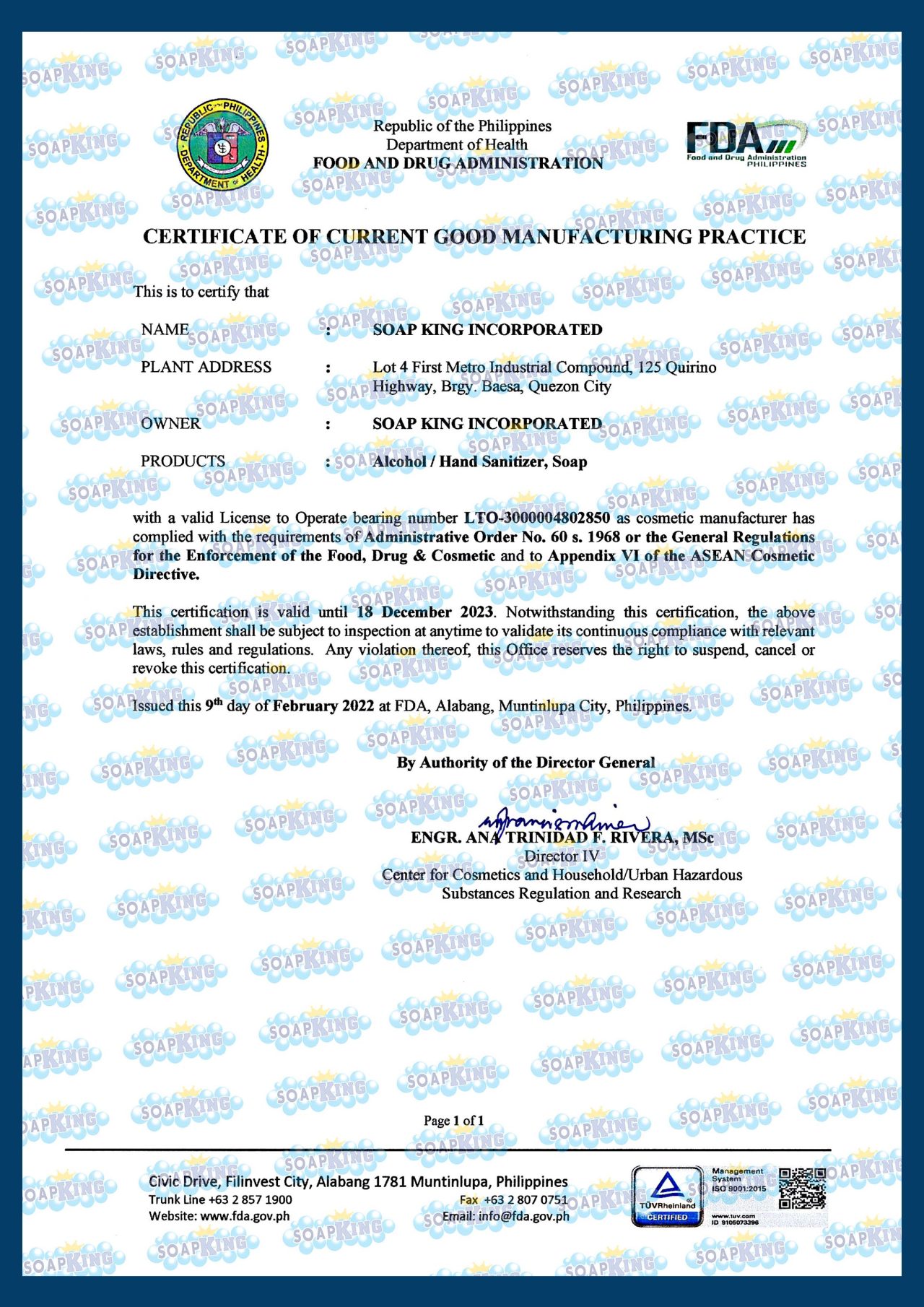 SOAP KING INC PHILIPPINES Let our products work for you!