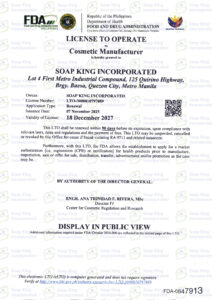 FDA LTO COSMETIC 2027 EXPIRY page1